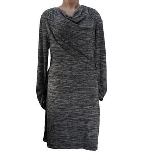 Sophie Max Sweater Dress Womens X-Large Lightweight Black Grey Silver NWT
